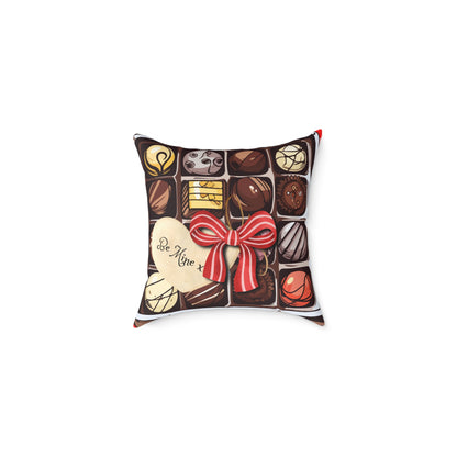 Valentine Chocolate Box Poly Pillow