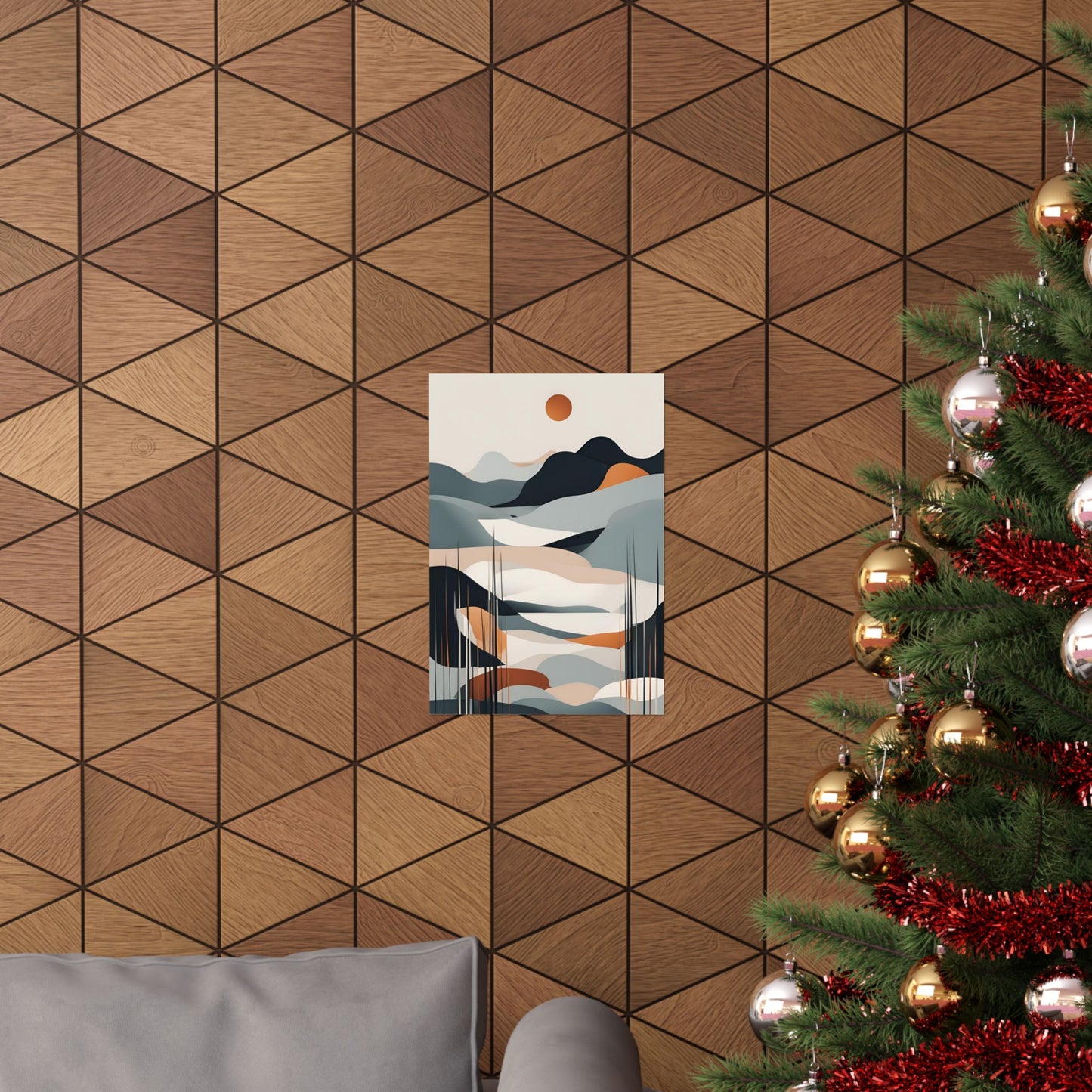 Nordic Winter Abstract 01 Matte Vertical Poster