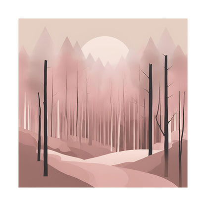 Lonely Forest Pink 21 Matte Square Posters