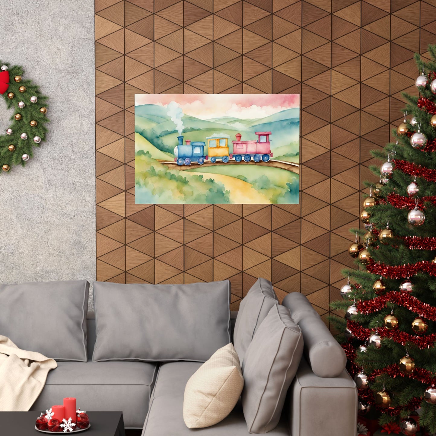 Nursery Choo Choo Train 3 Matte Horizontal Posters
