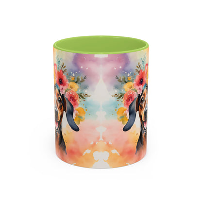 Dachshund 02 Accent Coffee Mug - Dog Lover Gift