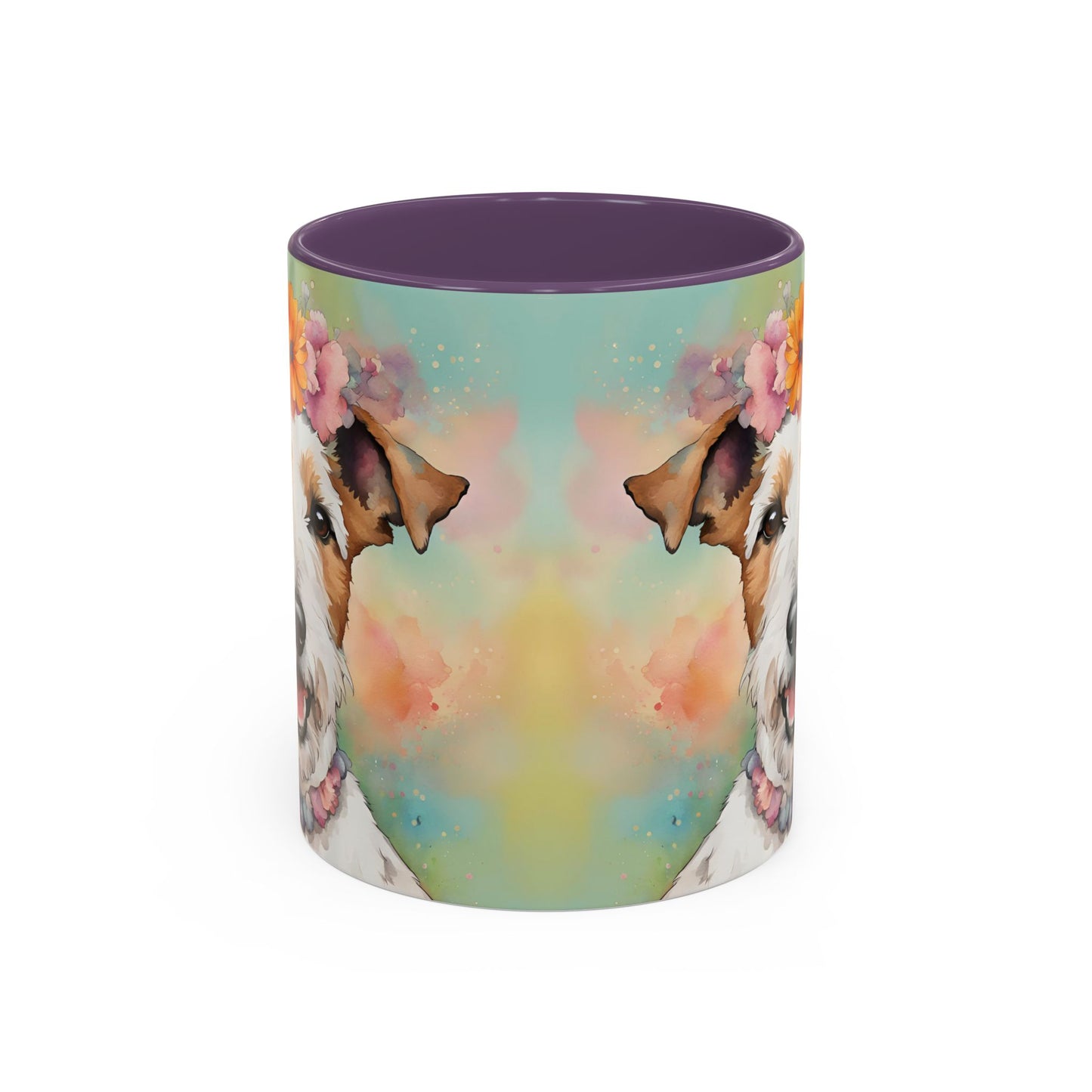 Fox Terrier 01 Accent Coffee Mug - Dog Lover Gift