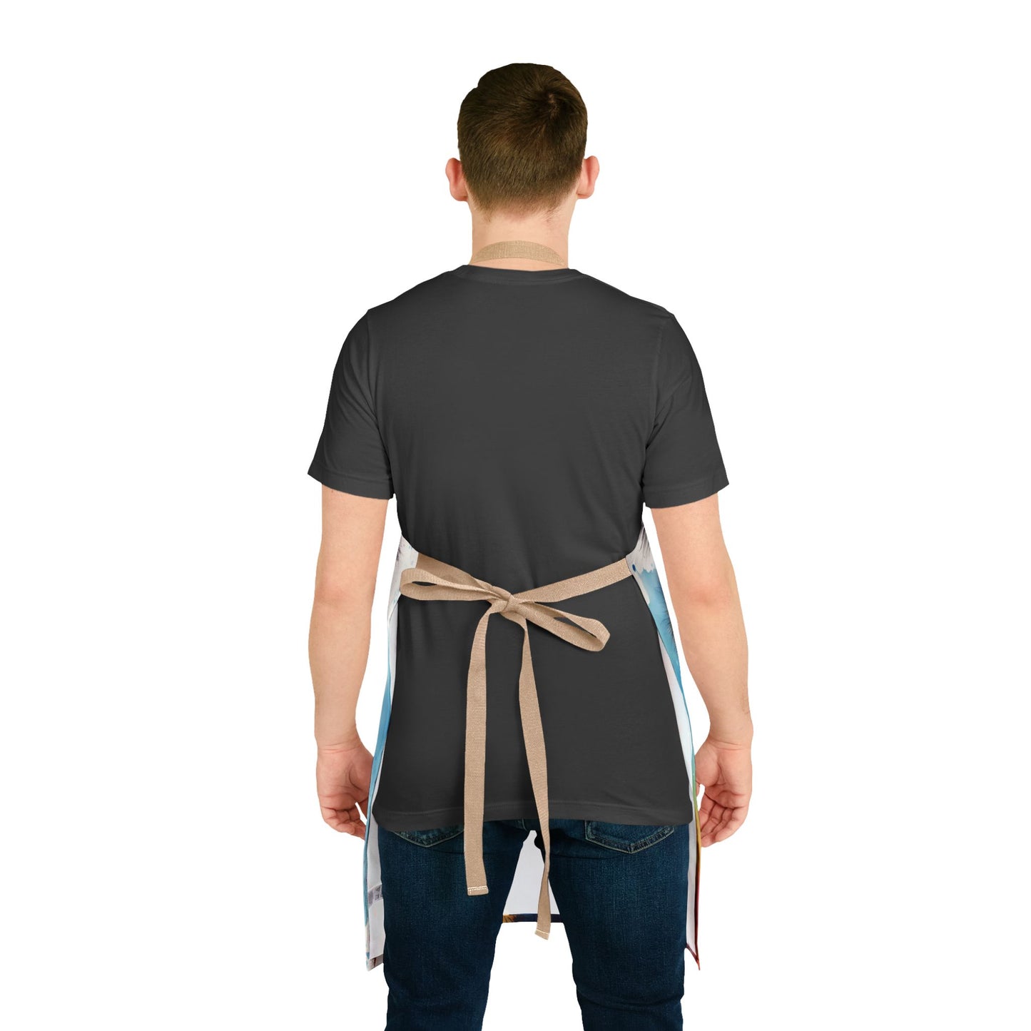Multicolored Angry Ostrich Adult Apron (AOP)