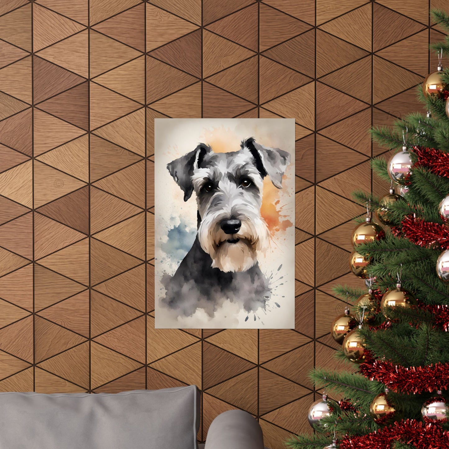 Dogs Schnauzer 02 Matte Vertical Poster