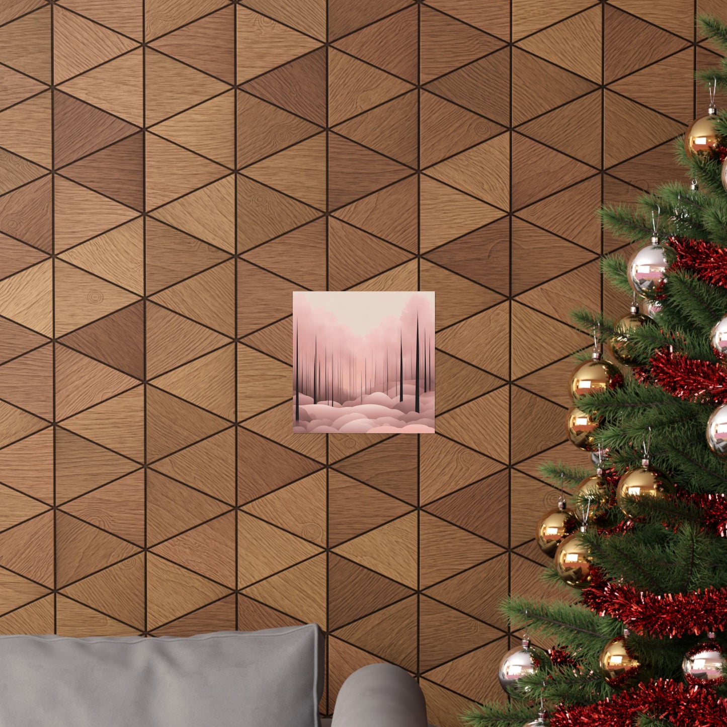 Lonely Forest Pink 25 Matte Square Posters