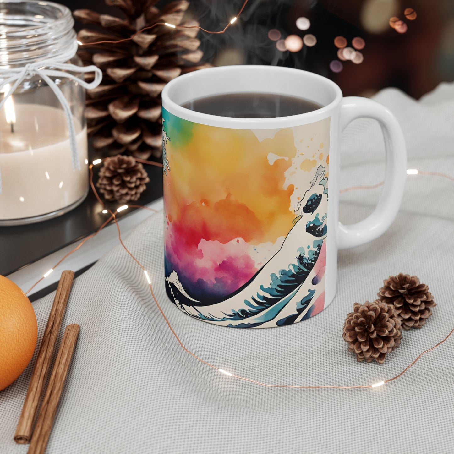 Japanese Waves 04 Mug - Nature's Beauty Collection