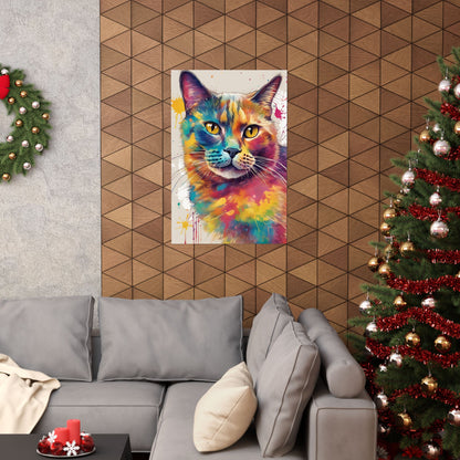 Multicolored Pussycat 1 Matte Vertical Poster