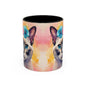 Floral Siamese Cat 04 Accent Coffee Mug - 11oz Perfect for Cat Lovers & Gifts