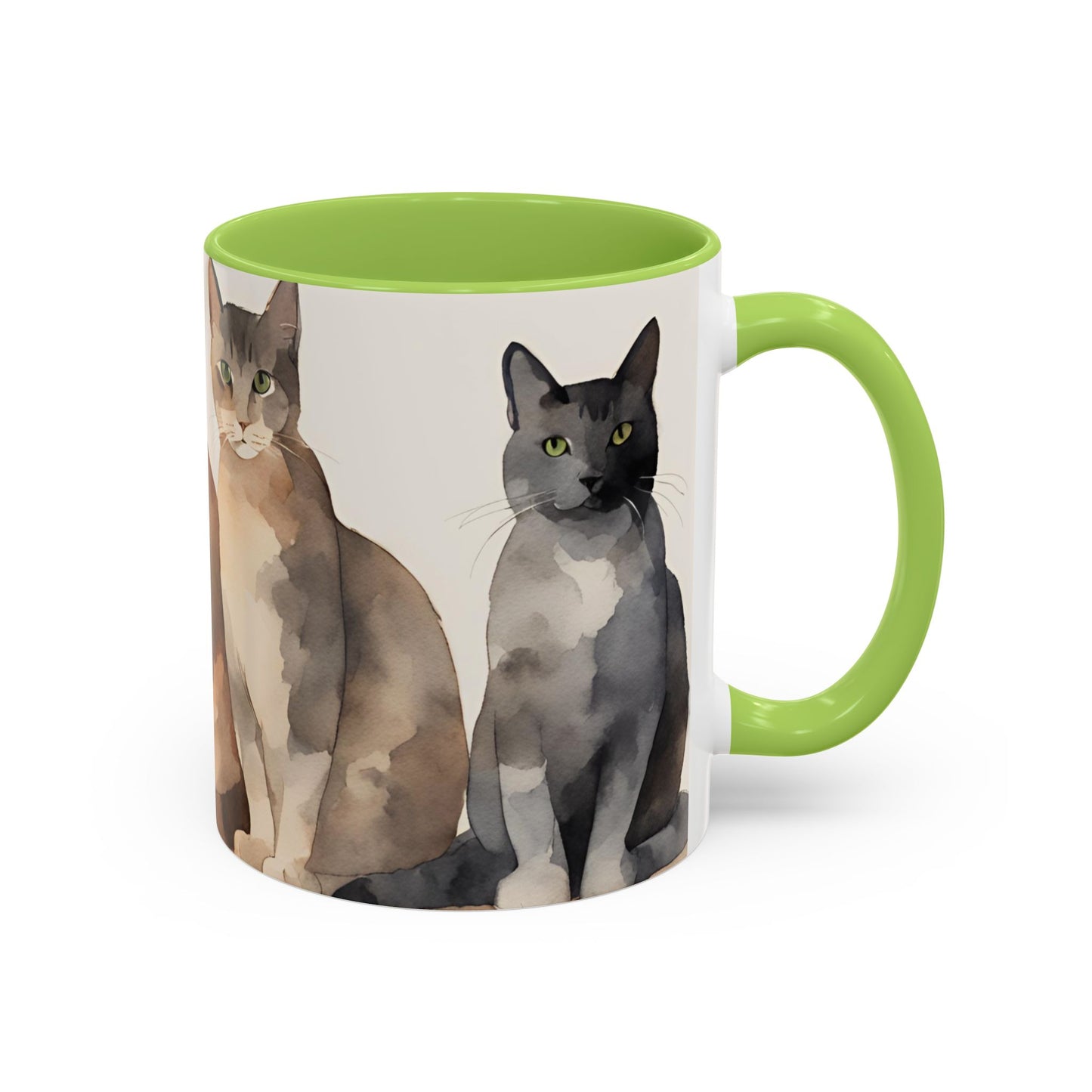 Kitties in a Row 4 Accent Mug 11oz