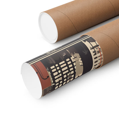 Retro cityscape 4 Matte Horizontal Posters