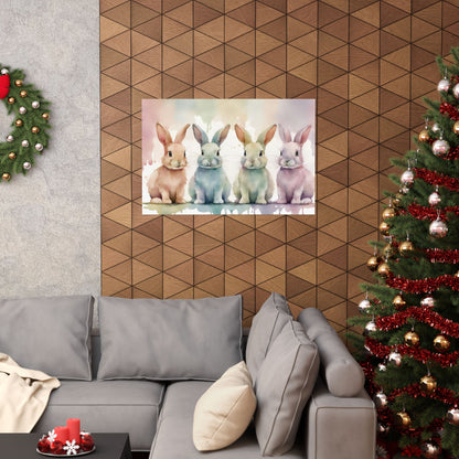 Nursery Bunnies 6 Matte Horizontal Posters