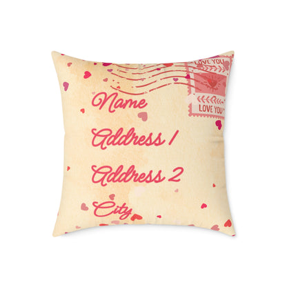 Personalized Valentines Letter Poly Pillow
