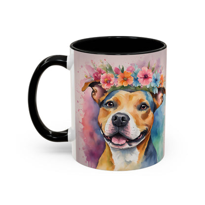 Staffordshire Bull Terrier 02 Accent Coffee Mug - Dog Lover Gift