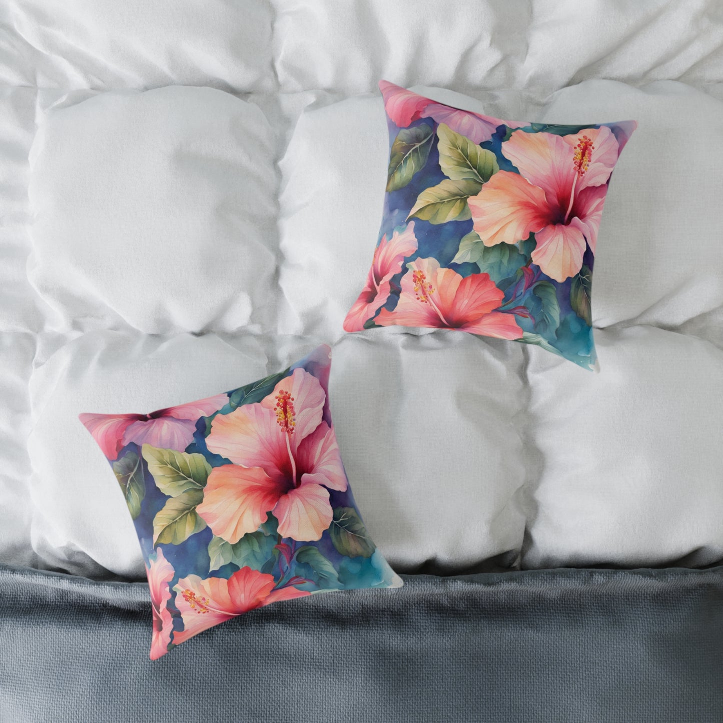 Hibiscus 02 Poly Pillow - Natures Beauty Design