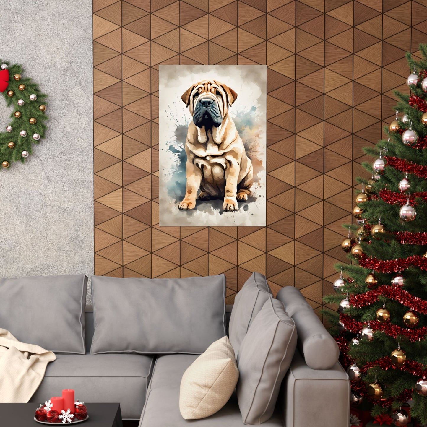 Dogs Shar Pei 02 Matte Vertical Poster