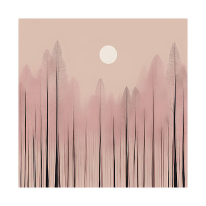 Lonely Forest Pink 15 Matte Square Posters