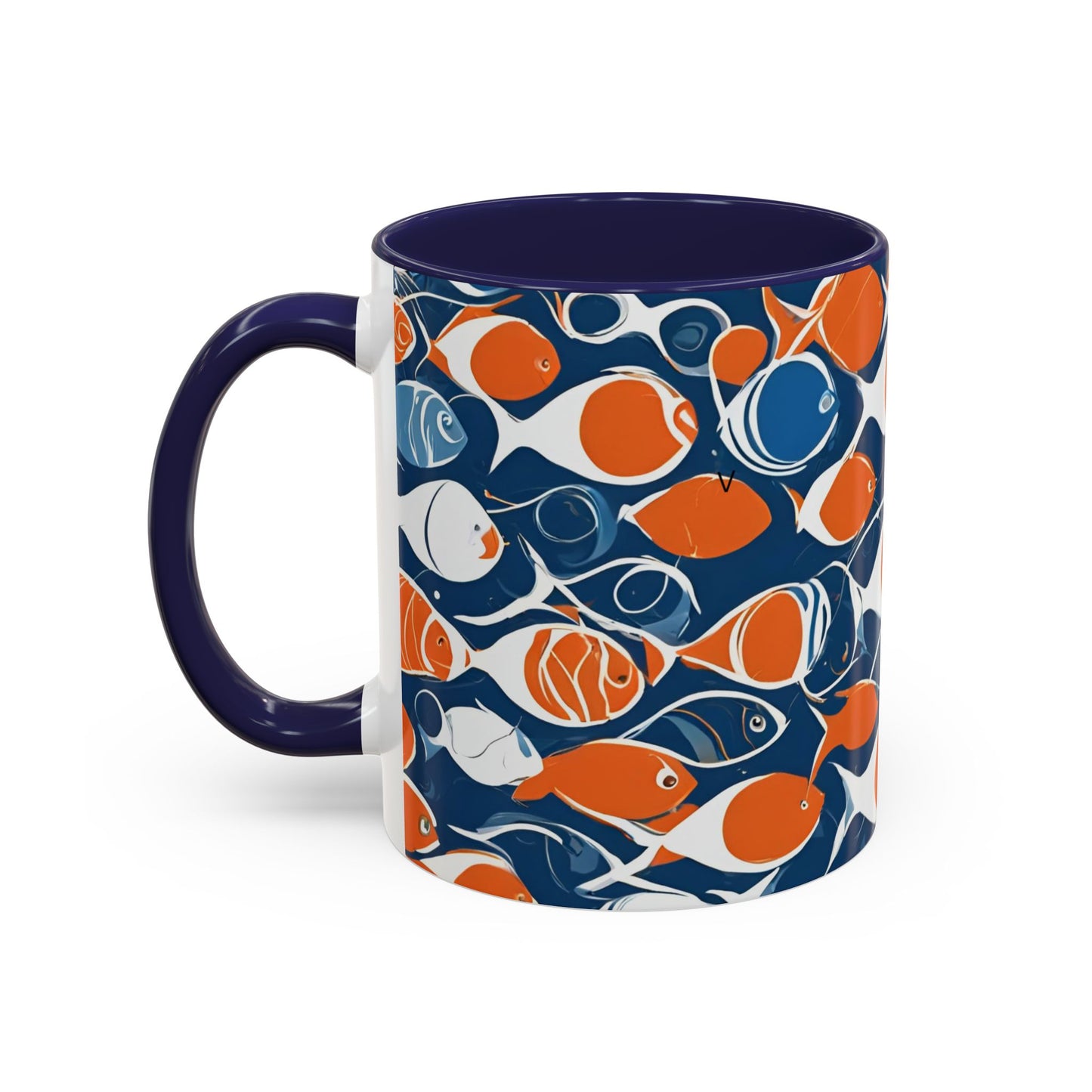 Orange Fish 08 Accent Coffee Mug (11oz)