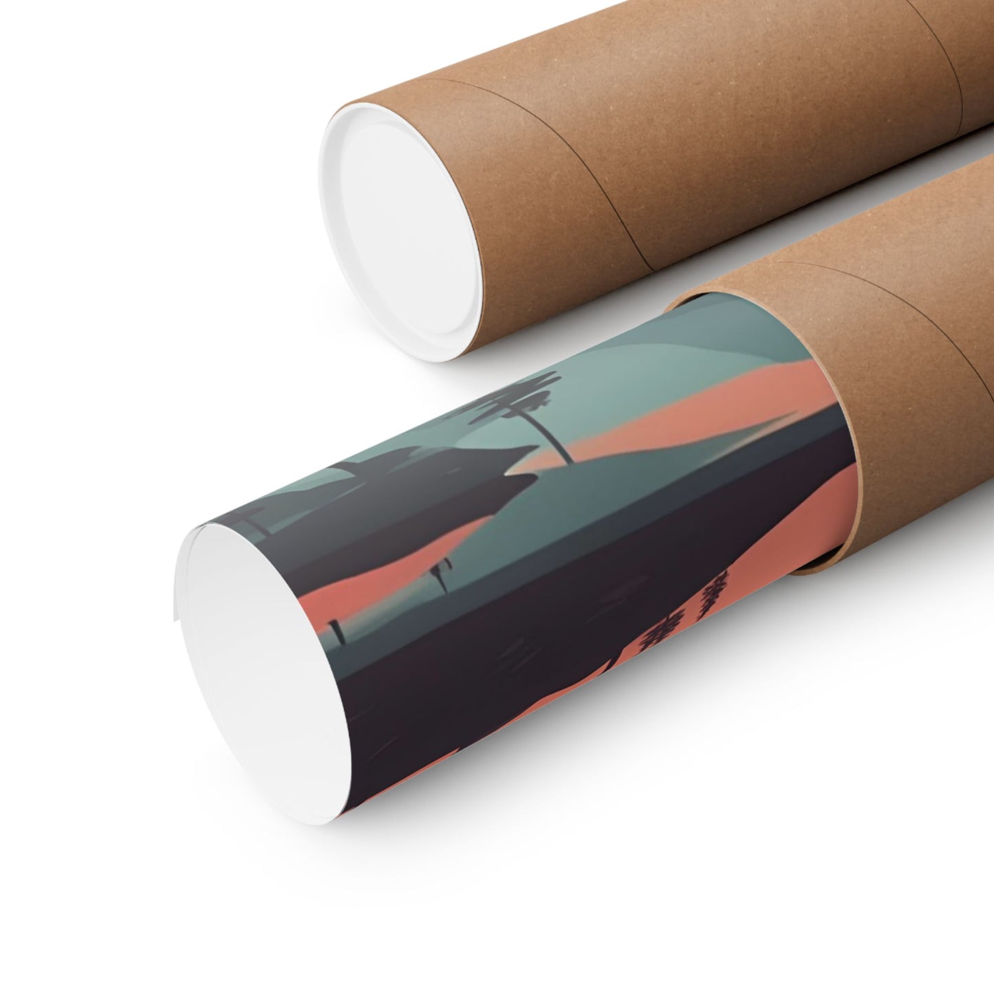 Retro mountains 3 Matte Horizontal Posters