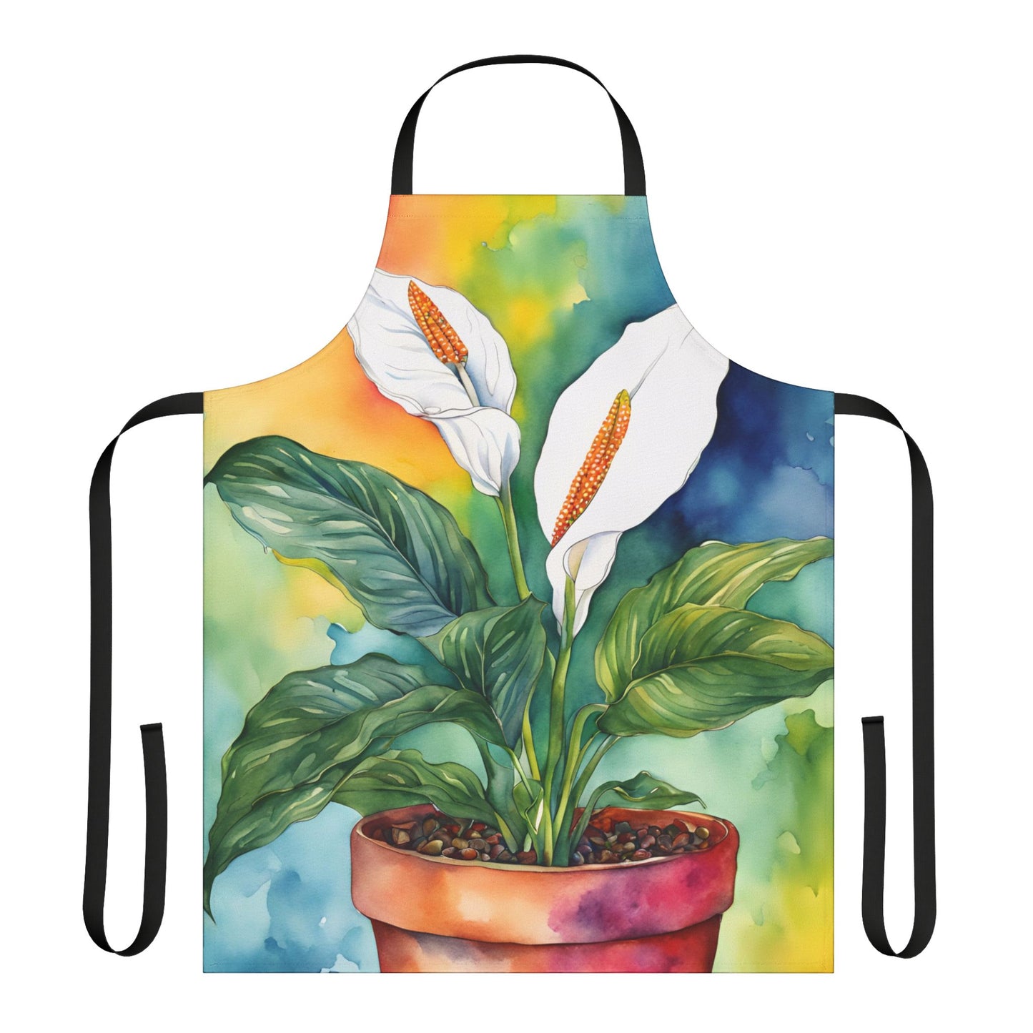 Multicolored Pot Plant 5 Adult Apron (AOP)