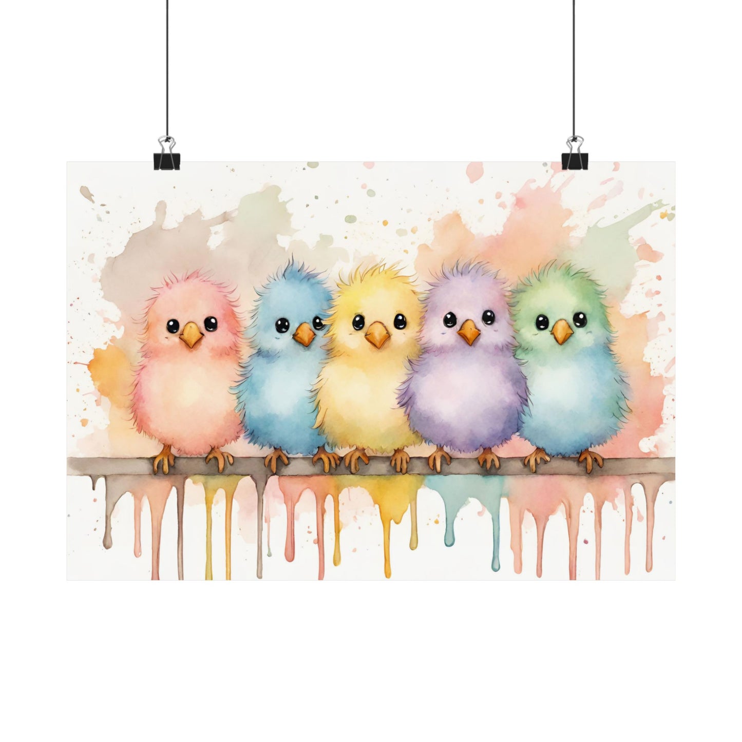Nursery Birdies 4 Matte Horizontal Posters