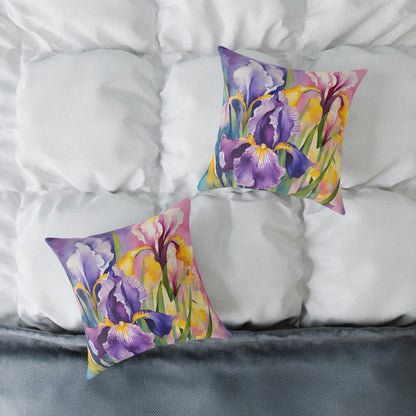Irises 03 Poly Pillow - Natures Beauty Design