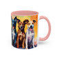 Multicoloured Doggies 3 Accent Mug 11oz