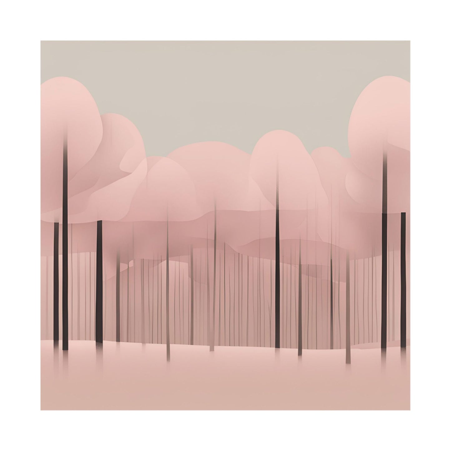 Lonely Forest Pink 12 Matte Square Posters