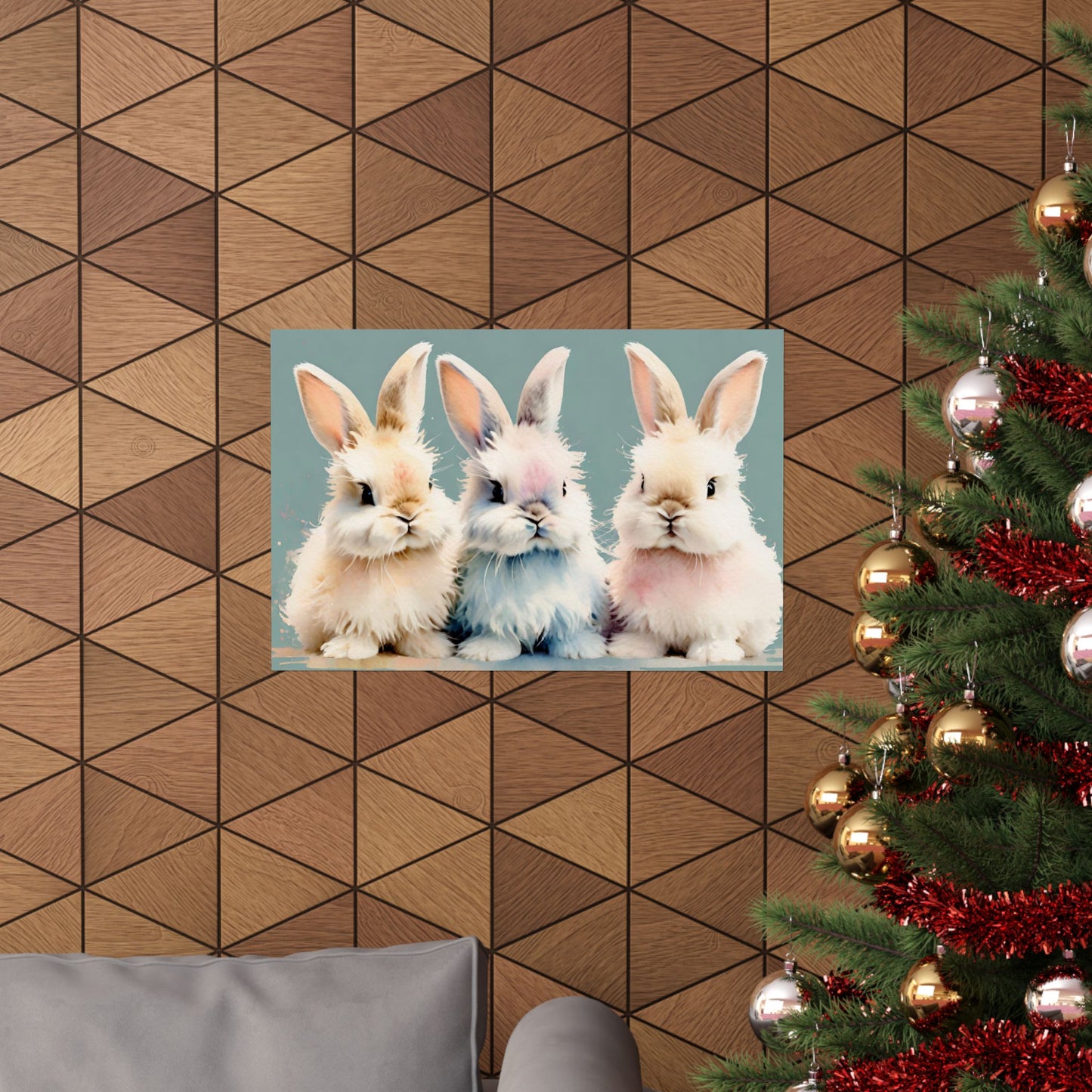Nursery Bunnies 3 Matte Horizontal Posters