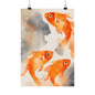 Abstract fish orange 10 Matte Vertical Posters