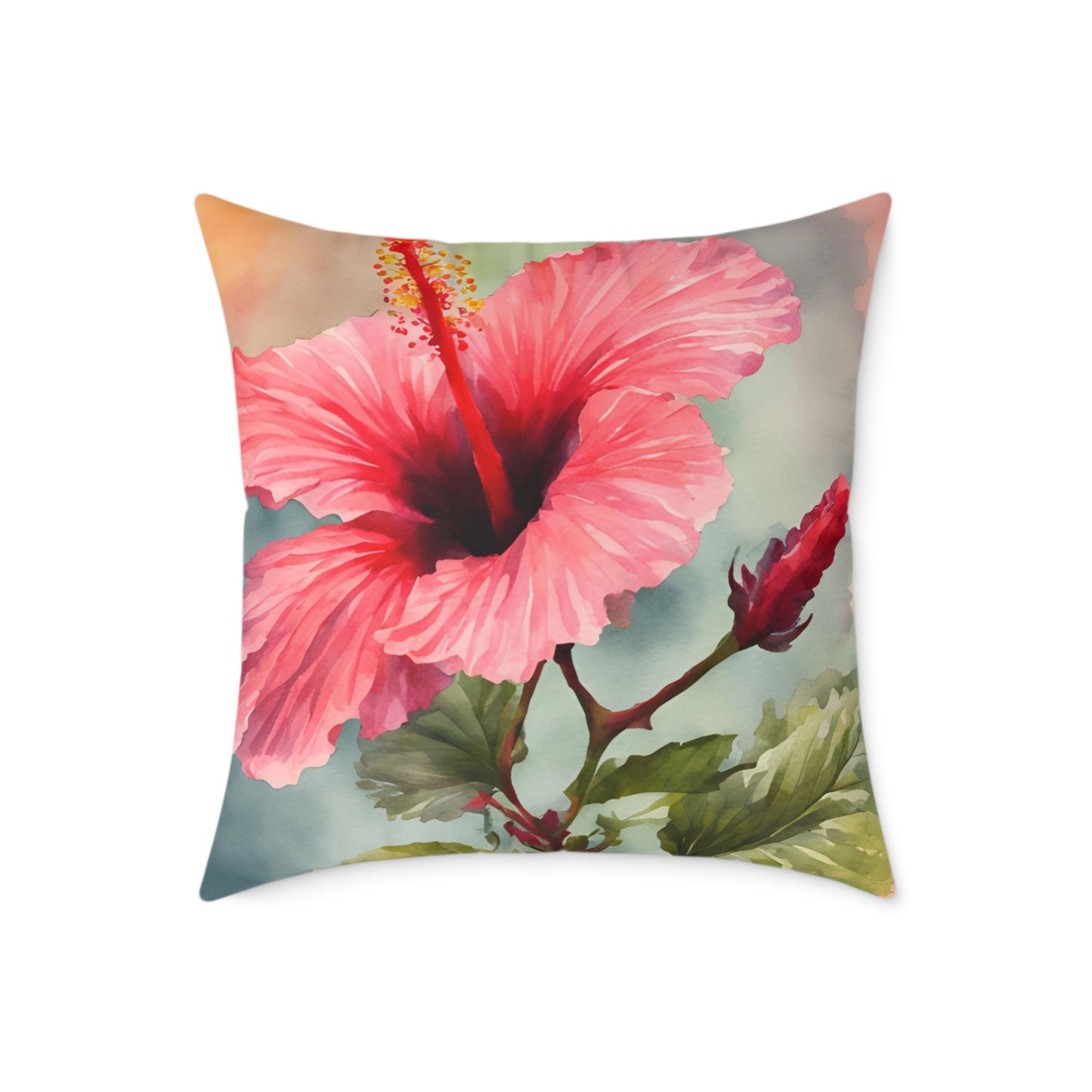 Hibiscus 04 Poly Pillow - Natures Beauty Design