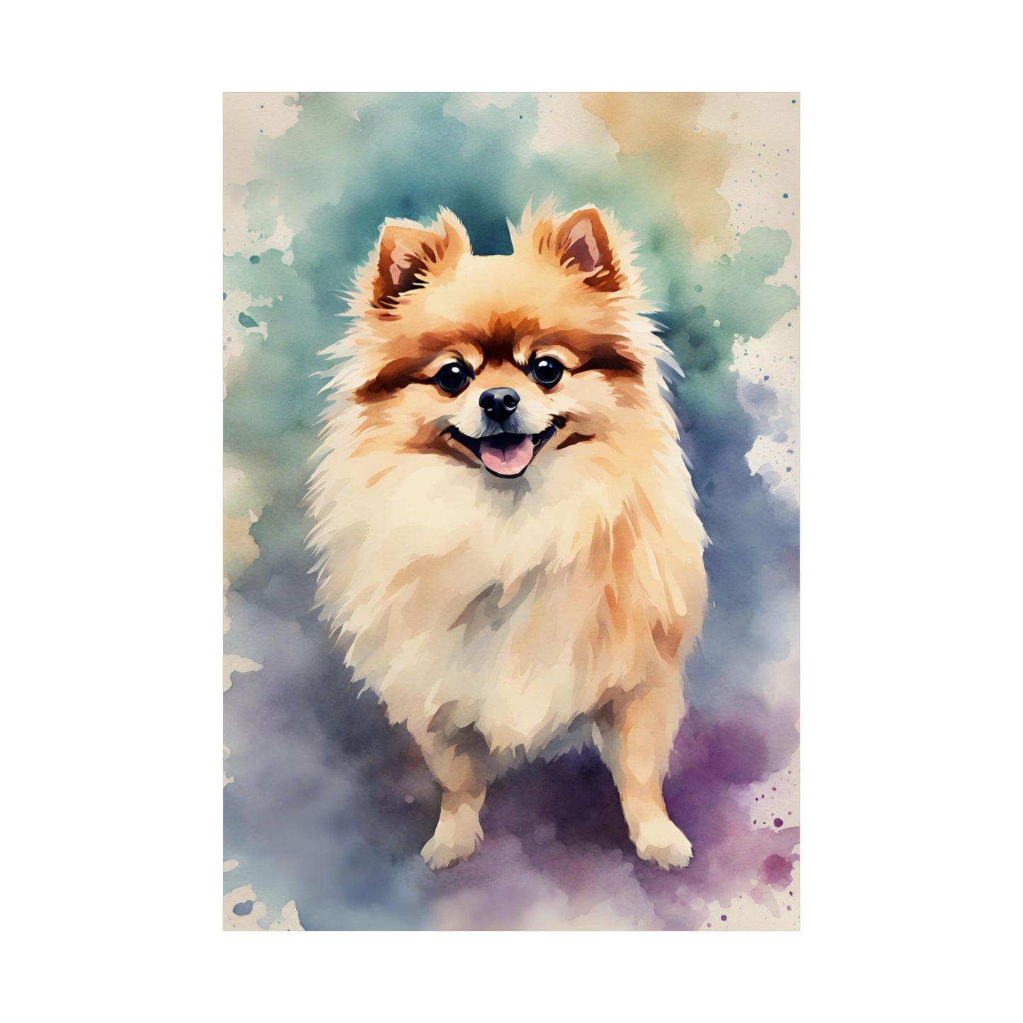 Dogs Pomeranian 02 Matte Vertical Poster