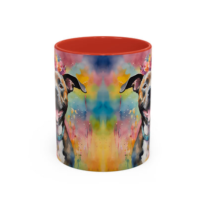 Staffordshire Bull Terrier 04 Accent Coffee Mug - Dog Lover Gift