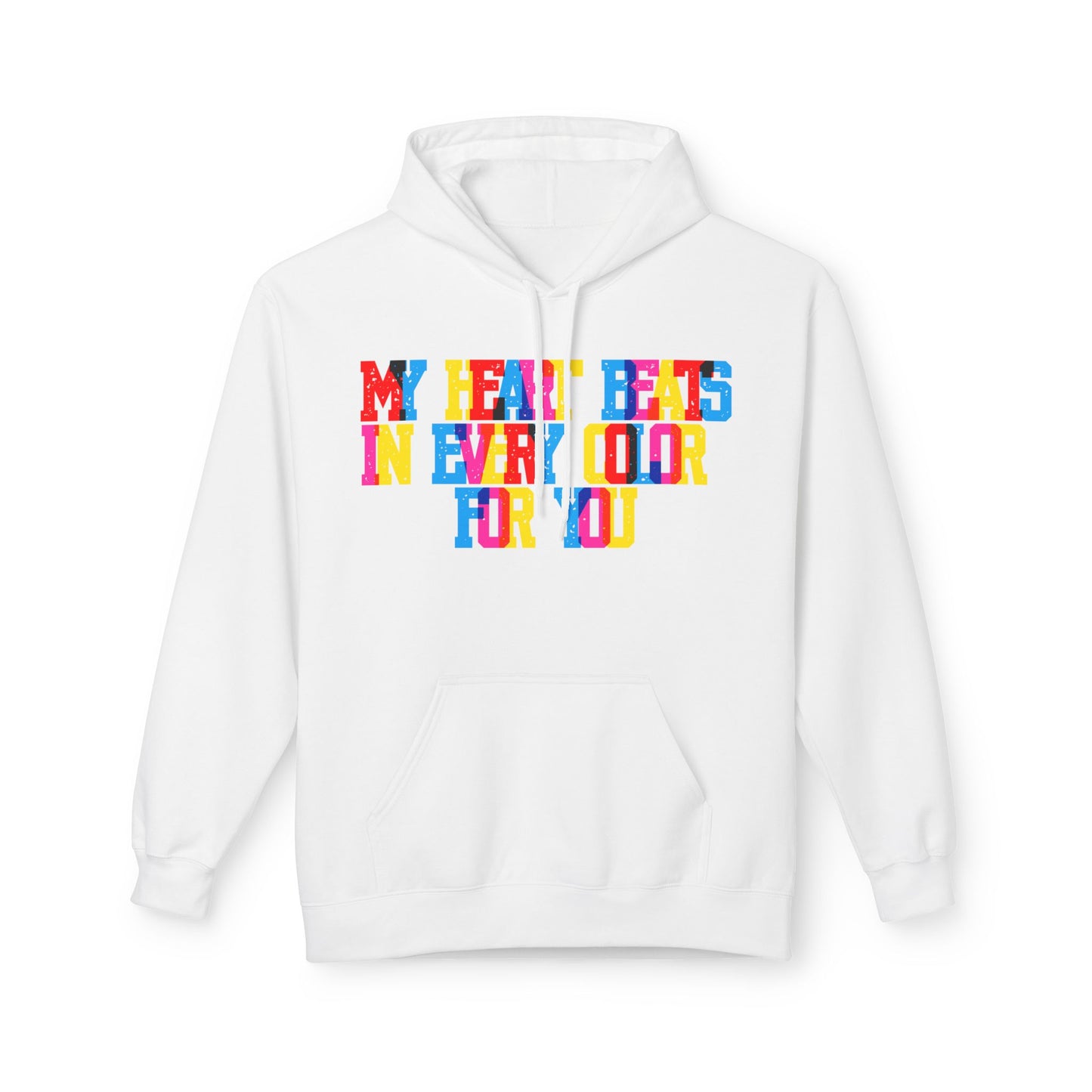My Heart Beats In Every Color For You Unisex Valentines Hoodie