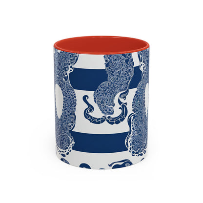 Octopus 6 Accent Coffee Mug (11oz)