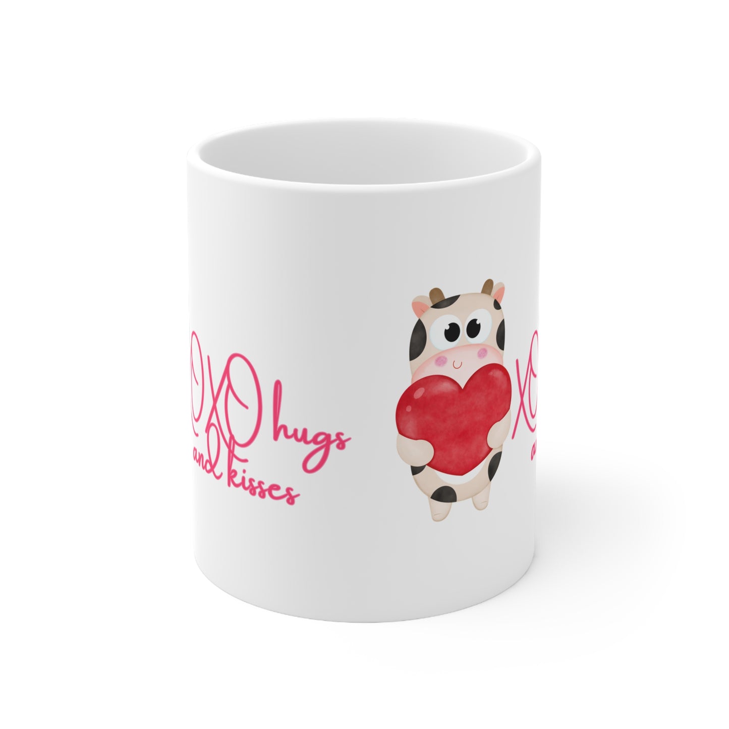 XOXO Hugs And Kisses Valentines Mug Ceramic 11oz