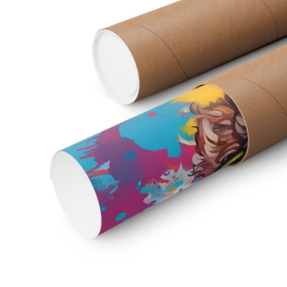 Multicolored Cockerpoo 3 Matte Vertical Poster
