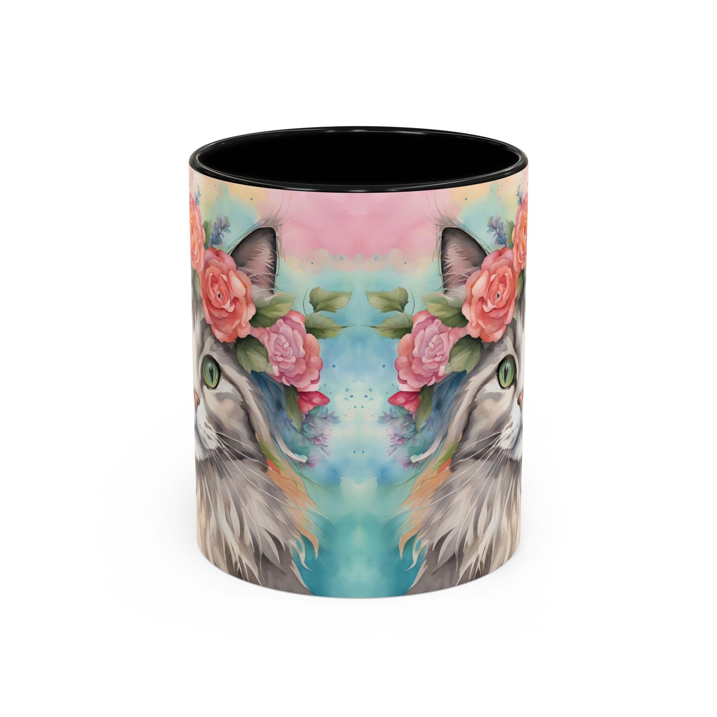 Floral Rag Doll Cat 03 Accent Coffee Mug - 11oz Perfect for Cat Lovers & Gifts