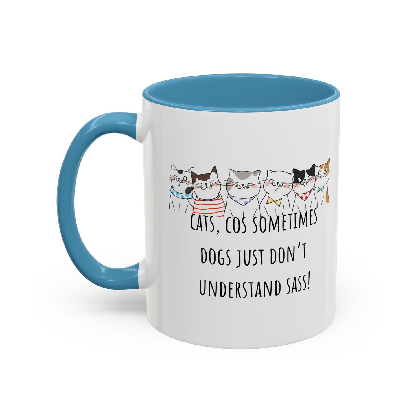 Cats V Dogs Accent Coffee Mug (11oz)