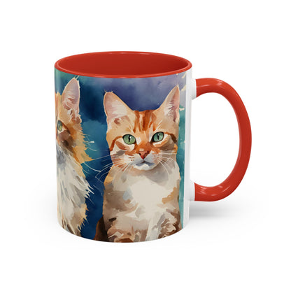 Multicoloured Kitties 8 Accent Mug 11oz
