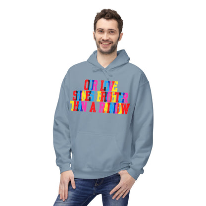 Our Love Shines Brighter Than A Rainbow Unisex Valentines Hoodie