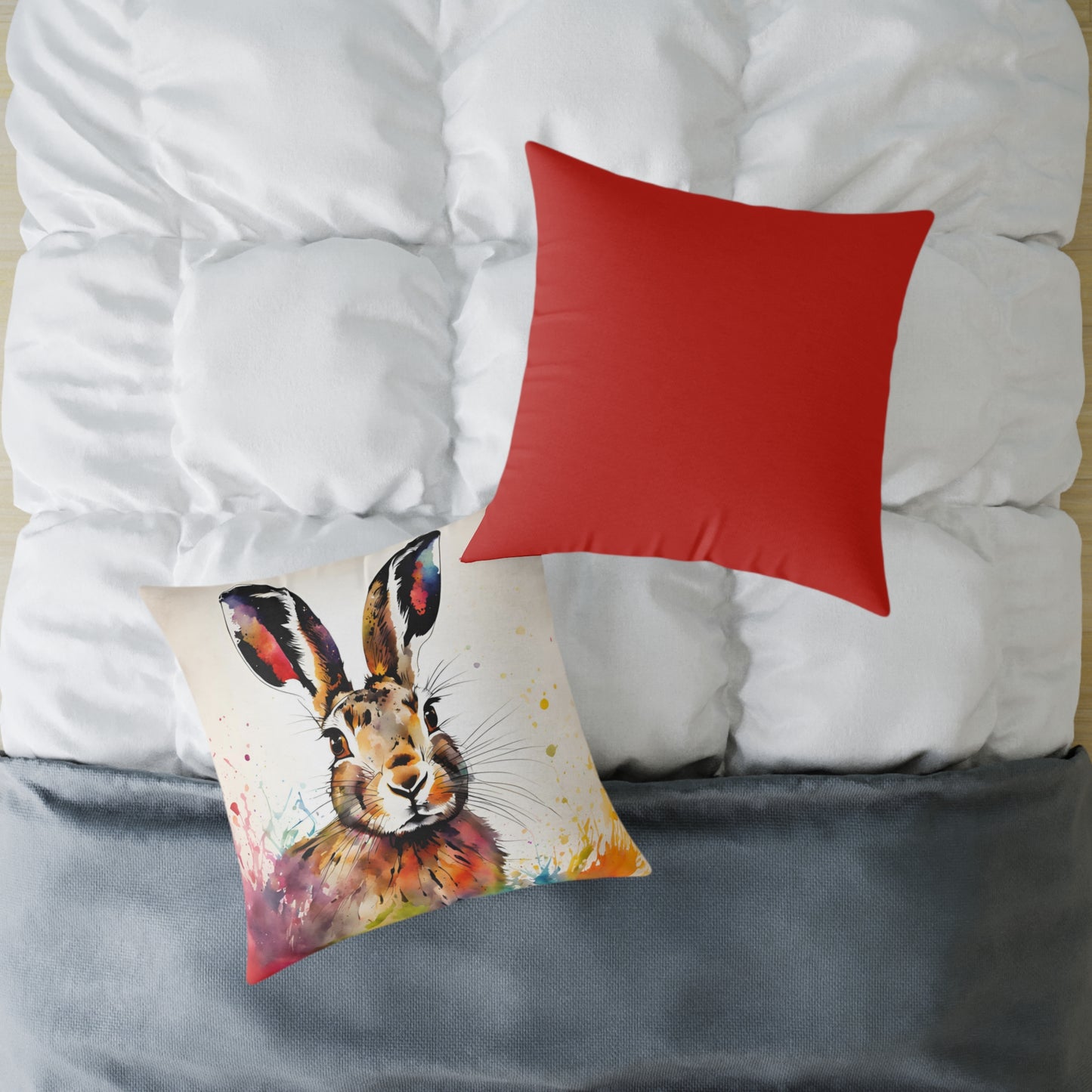 Hare 02 Poly Pillow - Natures Beauty Design