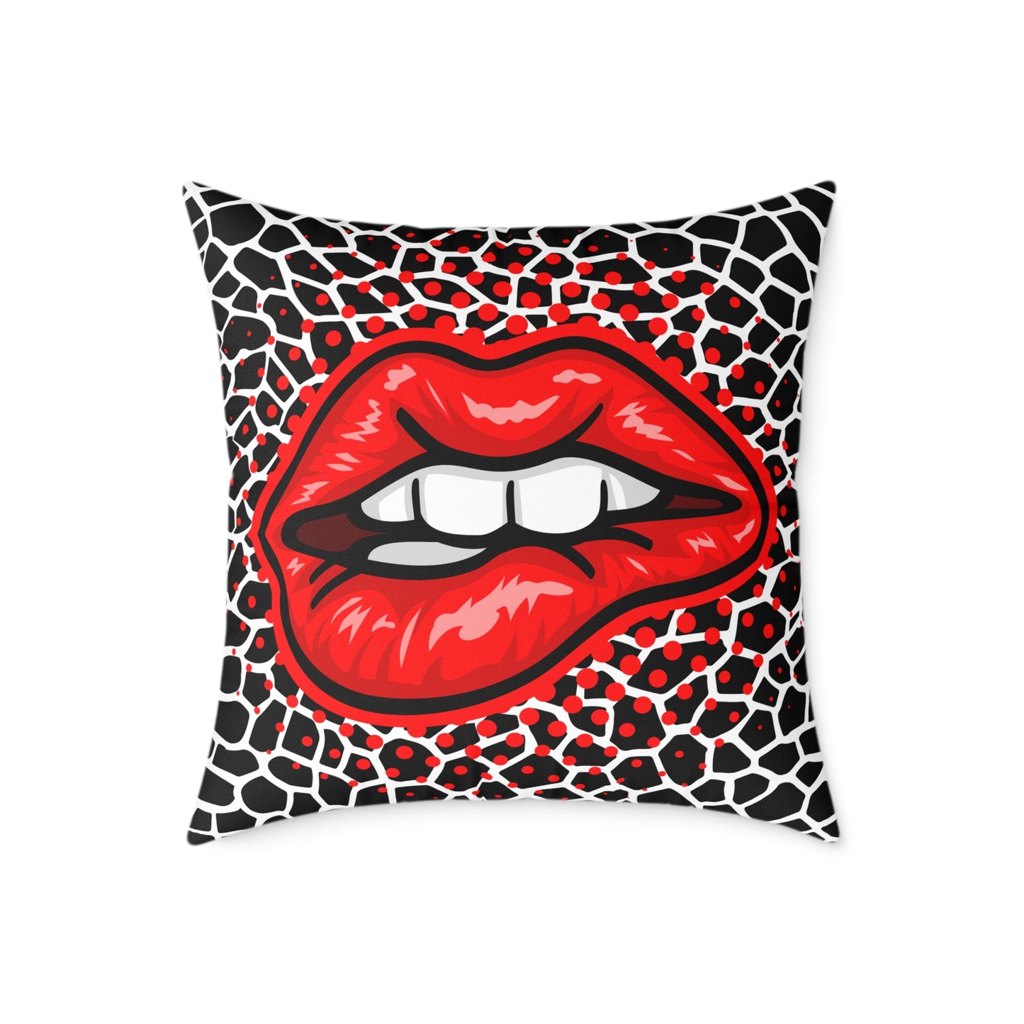 Crocodile Lips Poly Pillow