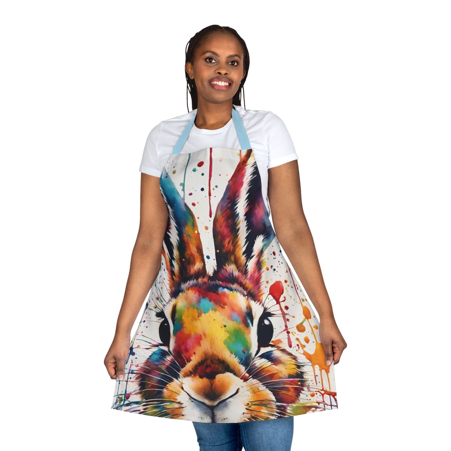 Multicolored Hare Adult Apron (AOP)