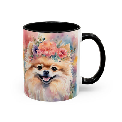 Pomeranian 02 Accent Coffee Mug - Dog Lover Gift