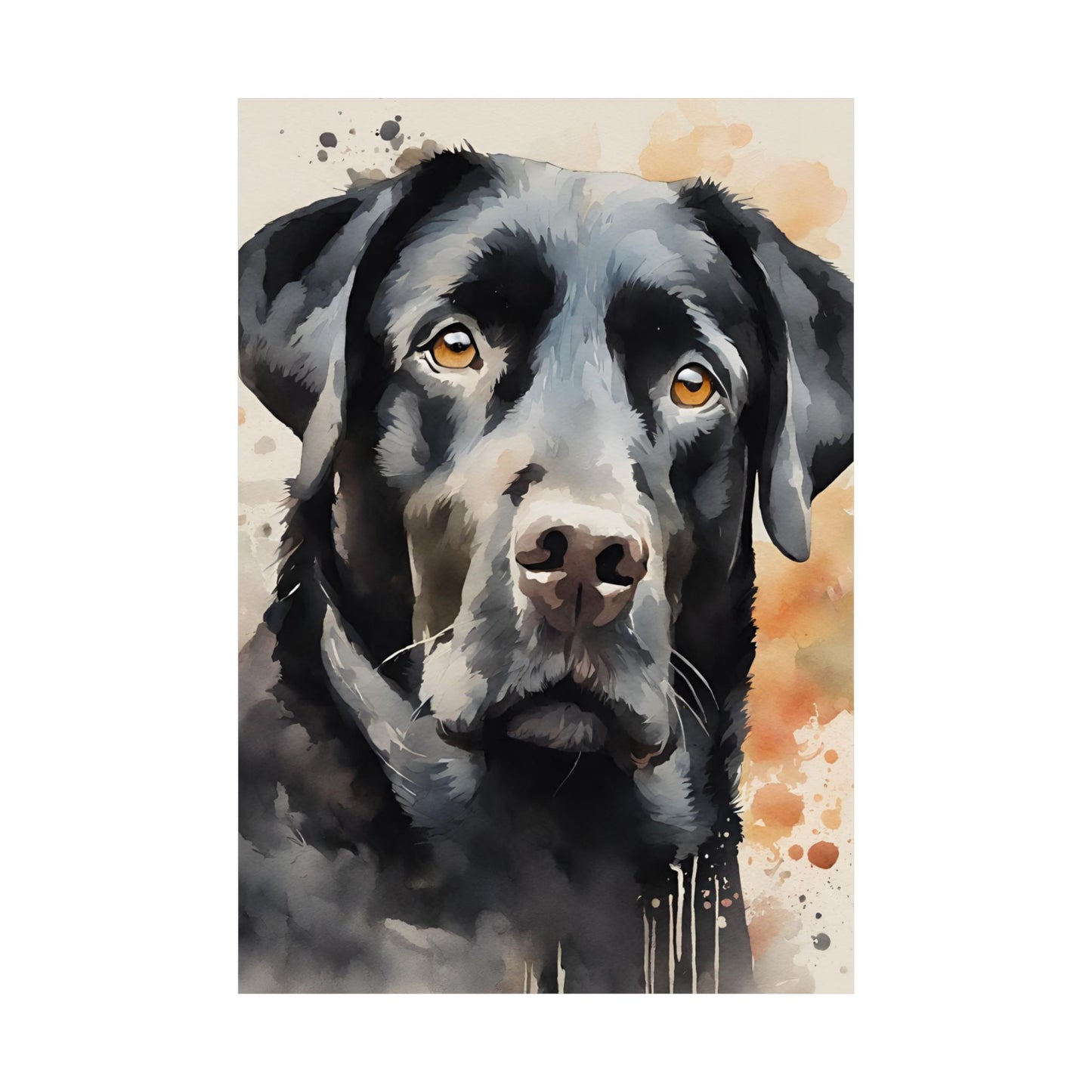 Dogs Black Labrador 01 Matte Vertical Poster