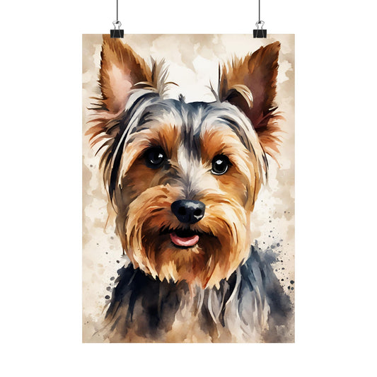 Dogs Yorkshire Terrier 03 Matte Vertical Poster