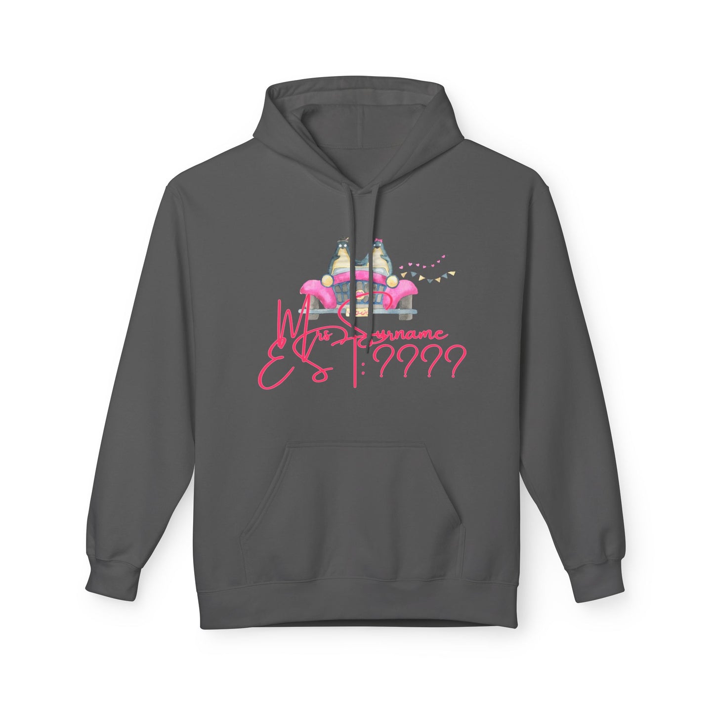 (Personalizable) Me/Mrs NAME EST DATE Unisex Valentines Hoodie