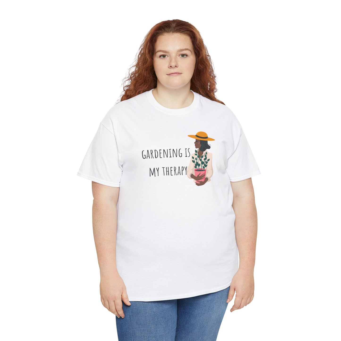 Gardening Is My Therapy Unisex Heavy Cotton Tee