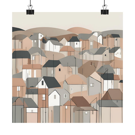 On The Hillside Nude 3 Matte Square Posters