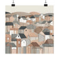 On The Hillside Nude 3 Matte Square Posters